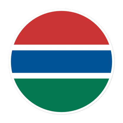 Gambia Flag Sticker | Bubble-free Kiss Cut Versatile Durable Water Safe Decorative Add-on for your Cars, Laptops, Notebooks and Phones