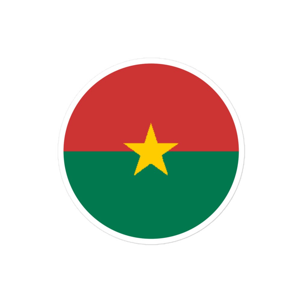 Burkina Faso Flag Sticker | Bubble-free Kiss Cut Versatile Durable Water Safe Decorative Add-on for your Cars, Laptops, Notebooks and Phones