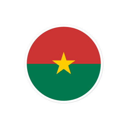 Burkina Faso Flag Sticker | Bubble-free Kiss Cut Versatile Durable Water Safe Decorative Add-on for your Cars, Laptops, Notebooks and Phones