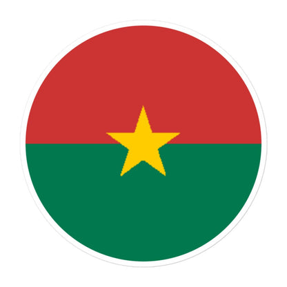 Burkina Faso Flag Sticker | Bubble-free Kiss Cut Versatile Durable Water Safe Decorative Add-on for your Cars, Laptops, Notebooks and Phones