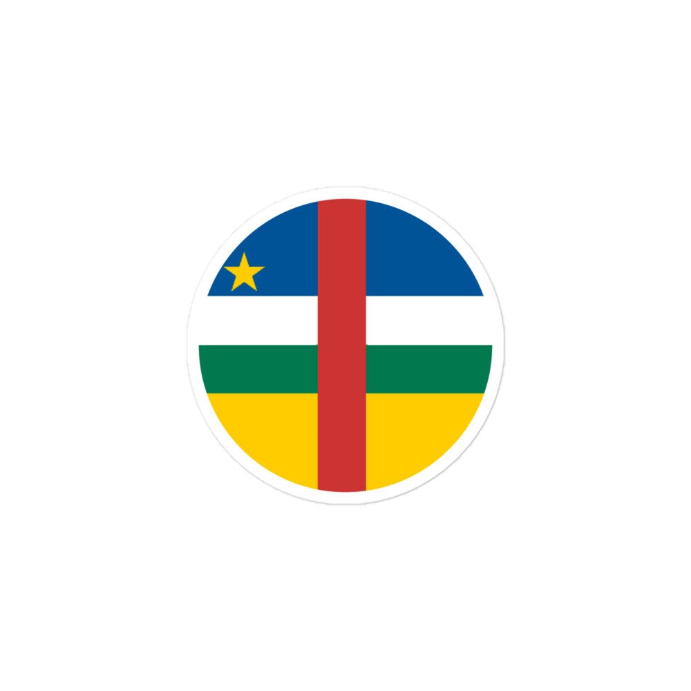 Central African Republic Flag Sticker | Bubble-free Versatile Durable Water Safe Decorative Add-on for Cars, Laptops, Notebooks and Phones