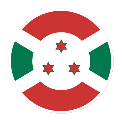 Burundi Flag Sticker | Bubble-free Kiss Cut Versatile Durable Water Safe Decorative Add-on for your Cars, Laptops, Notebooks and Phones