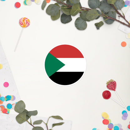 Sudan Flag Sticker | Bubble-free Kiss Cut Versatile Durable Water Safe Decorative Add-on for your Cars, Laptops, Notebooks and Phones