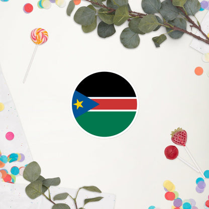 South Sudan Flag Sticker | Bubble-free Kiss Cut Versatile Durable Water Safe Decorative Add-on for your Cars, Laptops, Notebooks and Phones