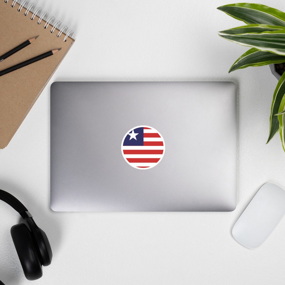 Liberia Flag Sticker | Bubble-free Kiss Cut Versatile Durable Water Safe Decorative Add-on for your Cars, Laptops, Notebooks and Phones