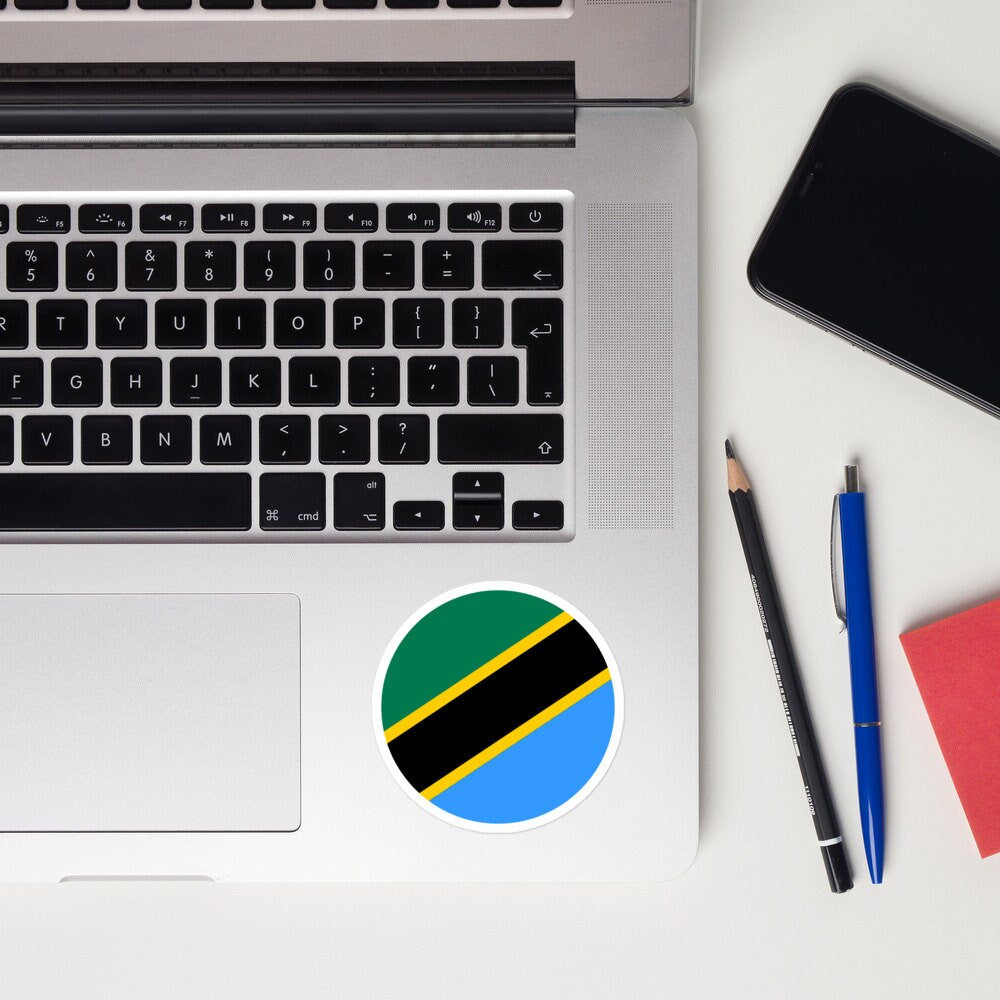 Tanzania Flag Sticker | Bubble-free Kiss Cut Versatile Durable Water Safe Decorative Add-on for your Cars, Laptops, Notebooks and Phones