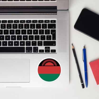 Malawi Flag Sticker | Bubble-free Kiss Cut Versatile Durable Water Safe Decorative Add-on for your Cars, Laptops, Notebooks and Phones