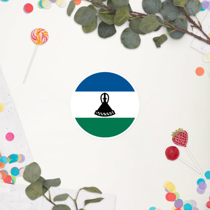 Lesotho Flag Sticker | Bubble-free Kiss Cut Versatile Durable Water Safe Decorative Add-on for your Cars, Laptops, Notebooks and Phones