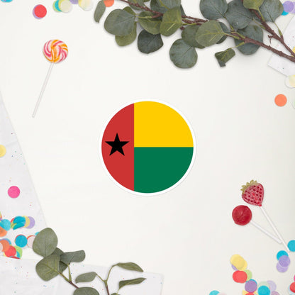 Guinea Bissau Flag Sticker | Bubble-free Kiss Cut Versatile Durable Water Safe Decorative Add-on for your Cars, Laptops, Notebooks and Phone