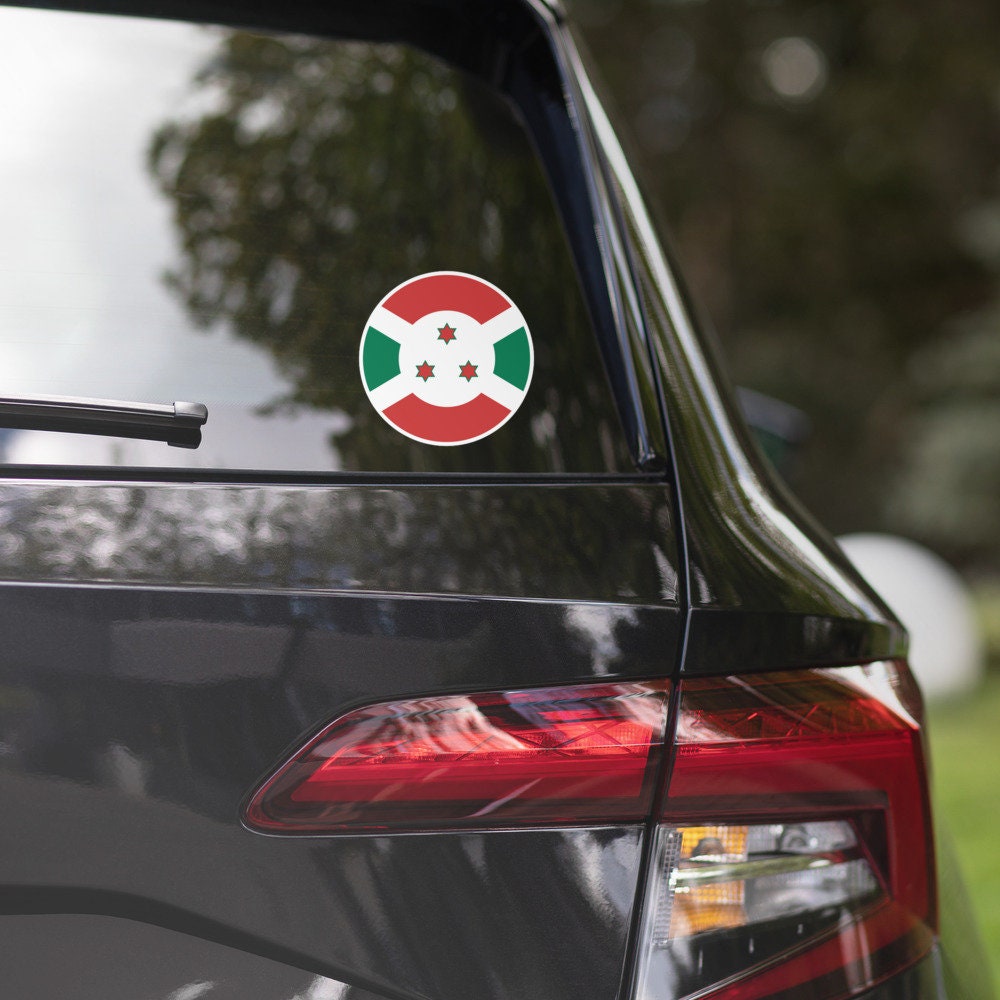 Burundi Flag Sticker | Bubble-free Kiss Cut Versatile Durable Water Safe Decorative Add-on for your Cars, Laptops, Notebooks and Phones