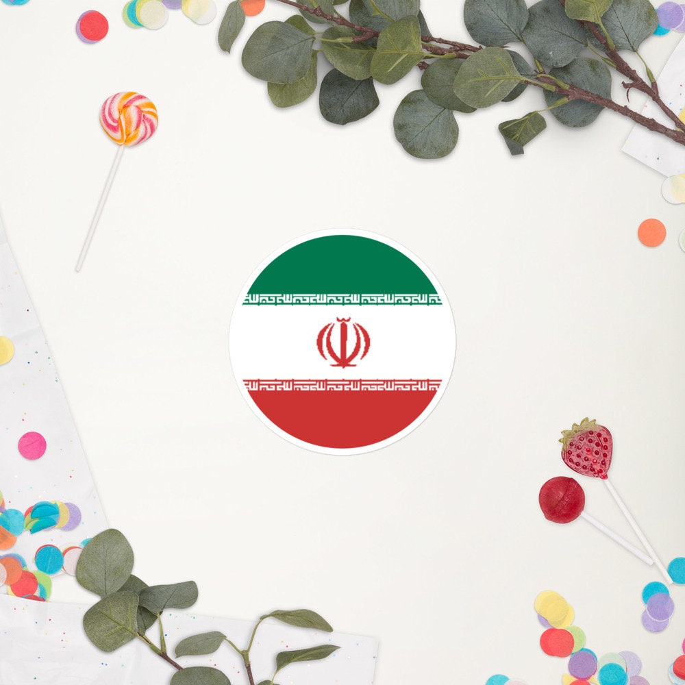 Iran Flag Sticker | Bubble-free Kiss Cut Versatile Durable Water Safe Decorative Add-on for your Cars, Laptops, Notebooks and Phones