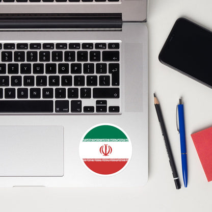 Iran Flag Sticker | Bubble-free Kiss Cut Versatile Durable Water Safe Decorative Add-on for your Cars, Laptops, Notebooks and Phones