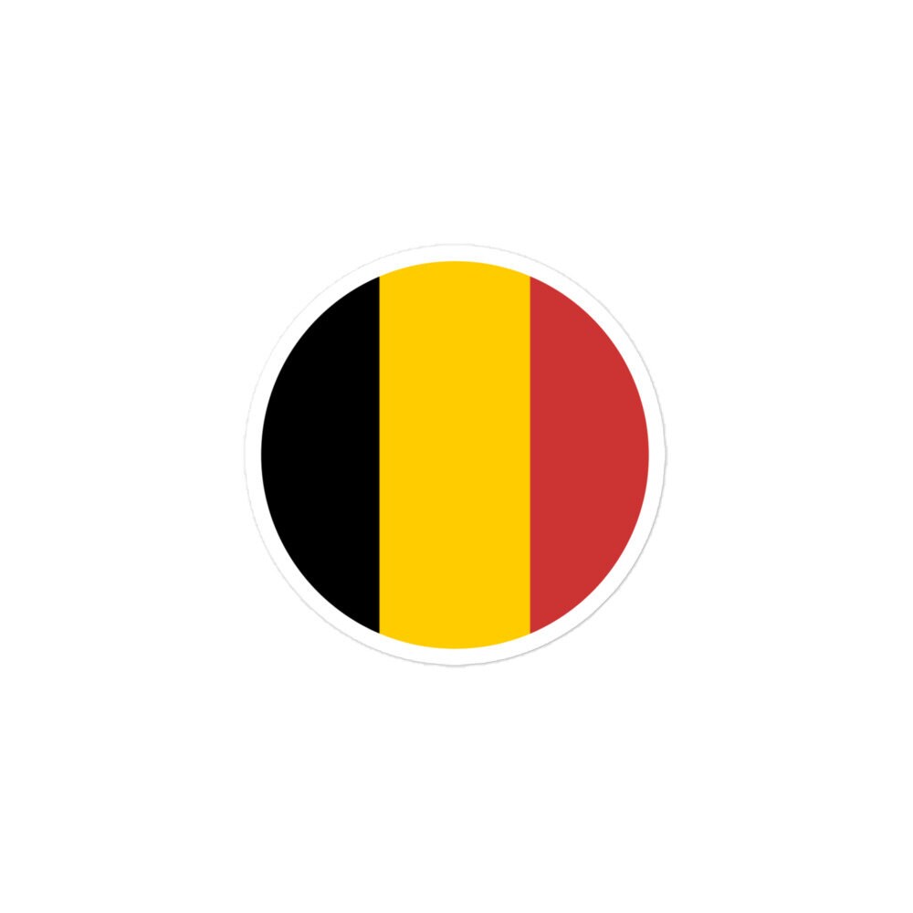 Belgium Flag Sticker | Bubble-free Kiss Cut Versatile Durable Water Safe Decorative Add-on for your Cars, Laptops, Notebooks and Phones