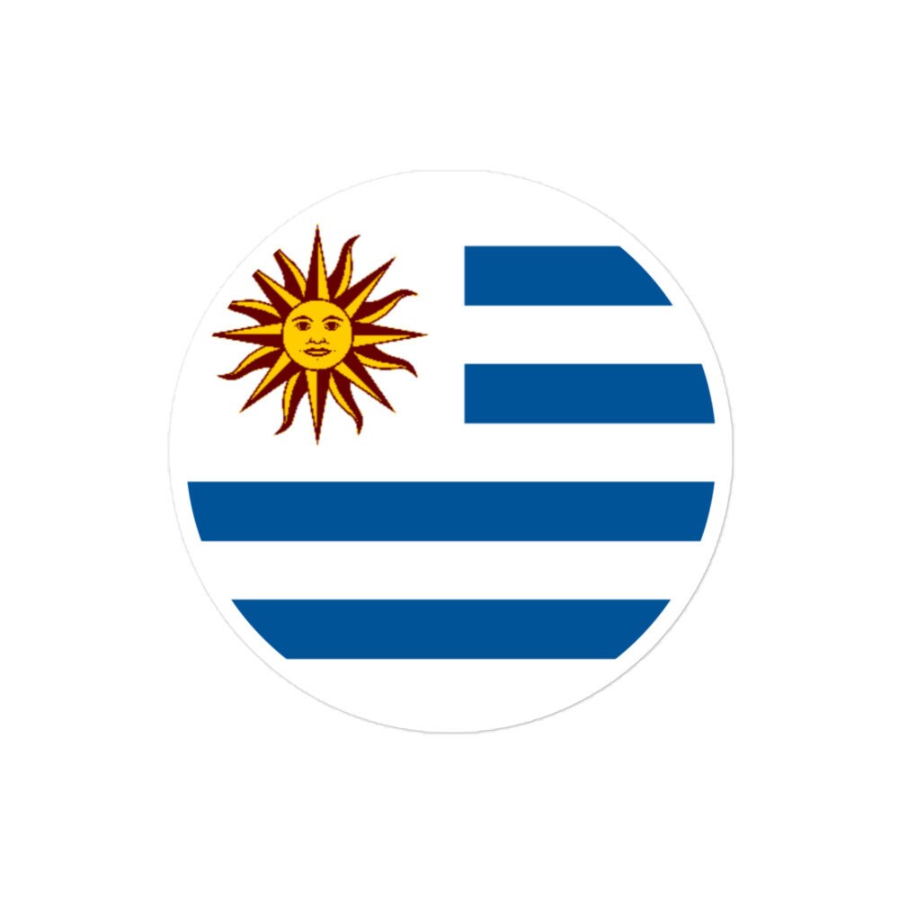 Uruguay Flag Sticker | Bubble-free Kiss Cut Versatile Durable Water Safe Decorative Add-on for your Cars, Laptops, Notebooks and Phones