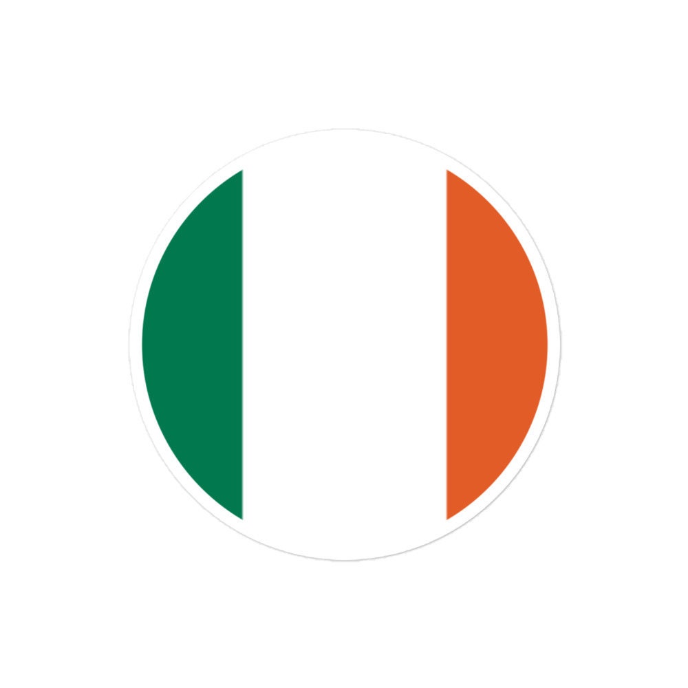 Ireland Flag Sticker | Bubble-free Kiss Cut Versatile Durable Water Safe Decorative Add-on for your Cars, Laptops, Notebooks and Phones