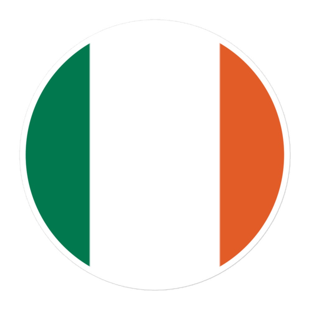 Ireland Flag Sticker | Bubble-free Kiss Cut Versatile Durable Water Safe Decorative Add-on for your Cars, Laptops, Notebooks and Phones