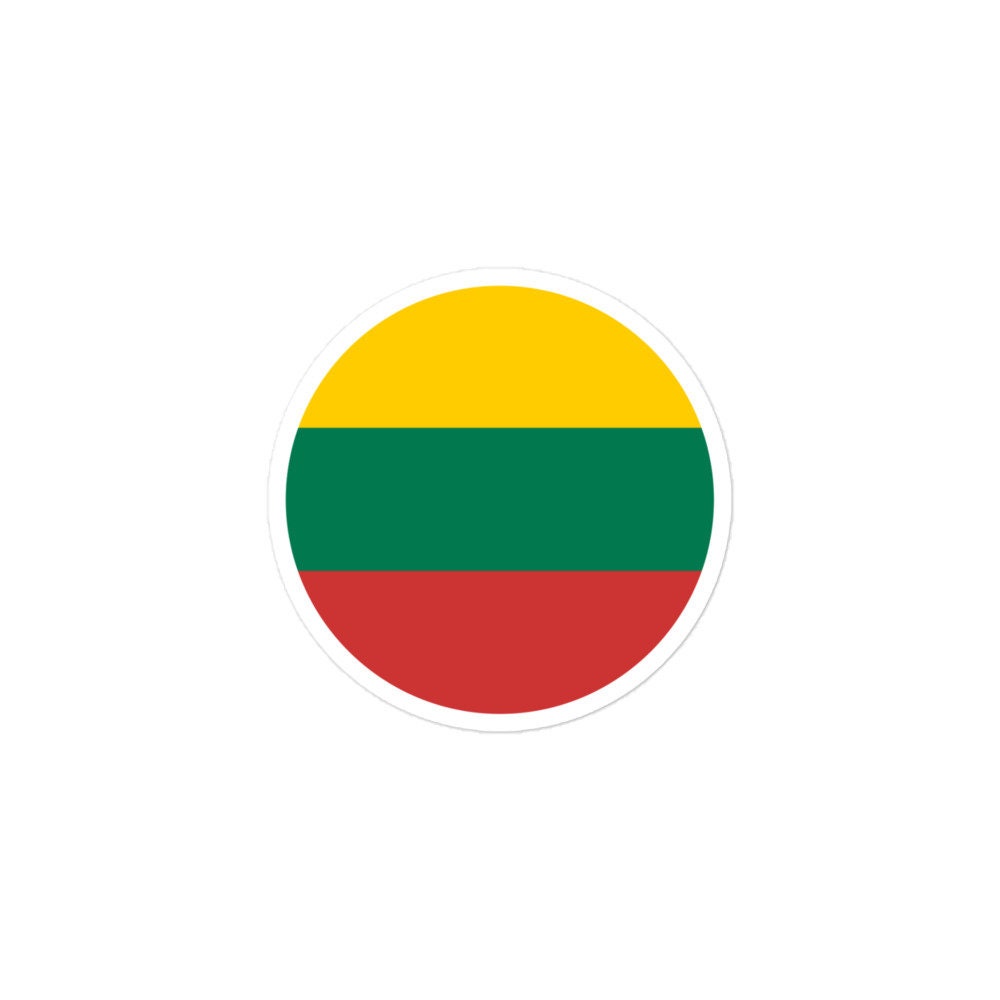 Lithuania Flag Sticker | Bubble-free Kiss Cut Versatile Durable Water Safe Decorative Add-on for your Cars, Laptops, Notebooks and Phones