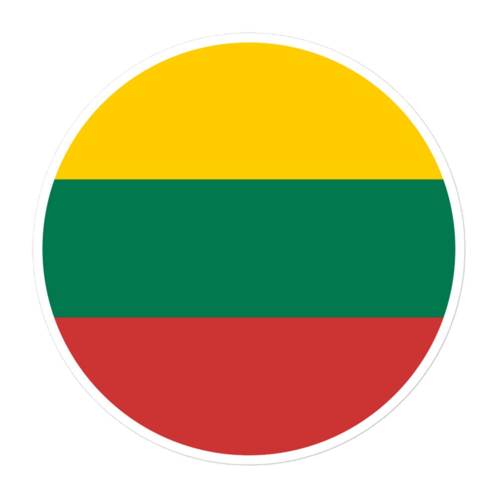 Lithuania Flag Sticker | Bubble-free Kiss Cut Versatile Durable Water Safe Decorative Add-on for your Cars, Laptops, Notebooks and Phones