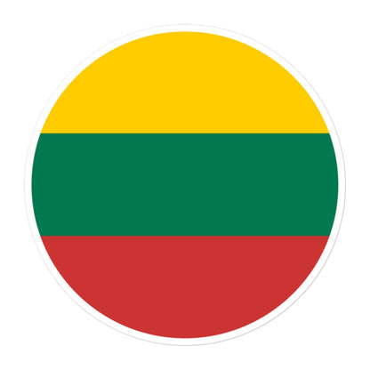 Lithuania Flag Sticker | Bubble-free Kiss Cut Versatile Durable Water Safe Decorative Add-on for your Cars, Laptops, Notebooks and Phones