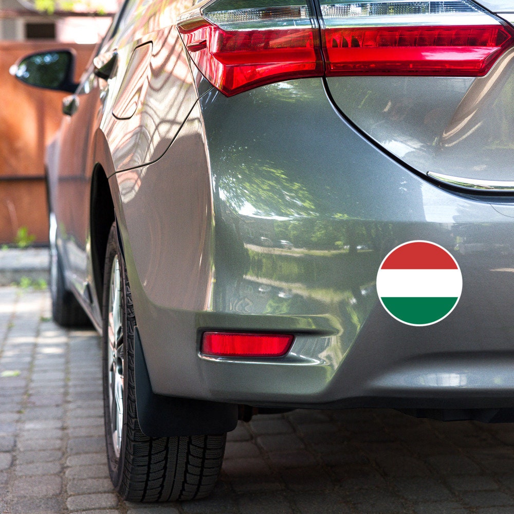 Hungary Flag Sticker | Bubble-free Kiss Cut Versatile Durable Water Safe Decorative Add-on for your Cars, Laptops, Notebooks and Phones