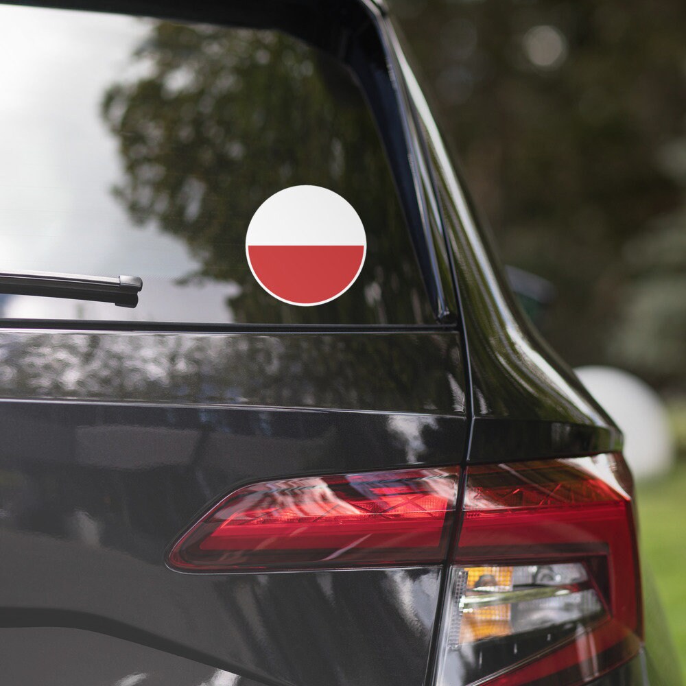 Poland Flag Sticker | Bubble-free Kiss Cut Versatile Durable Water Safe Decorative Add-on for your Cars, Laptops, Notebooks and Phones