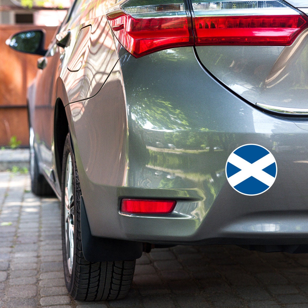 Scotland Flag Sticker | Bubble-free Kiss Cut Versatile Durable Water Safe Decorative Add-on for your Cars, Laptops, Notebooks and Phones