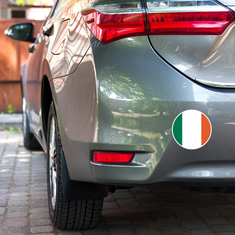 Ireland Flag Sticker | Bubble-free Kiss Cut Versatile Durable Water Safe Decorative Add-on for your Cars, Laptops, Notebooks and Phones