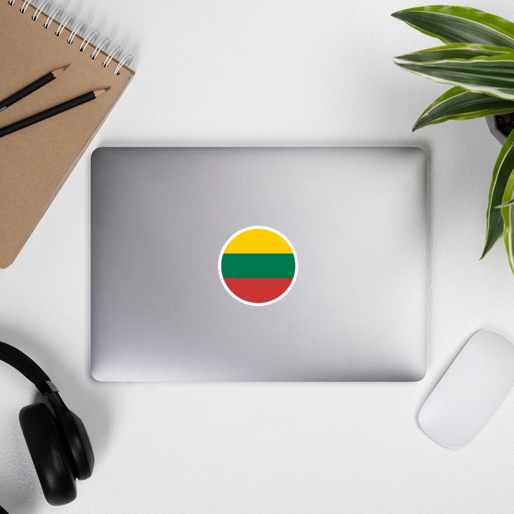 Lithuania Flag Sticker | Bubble-free Kiss Cut Versatile Durable Water Safe Decorative Add-on for your Cars, Laptops, Notebooks and Phones