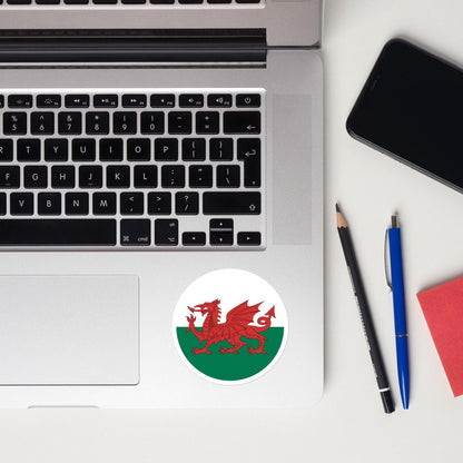 Wales Flag Sticker | Bubble-free Kiss Cut Versatile Durable Water Safe Decorative Add-on for your Cars, Laptops, Notebooks and Phones