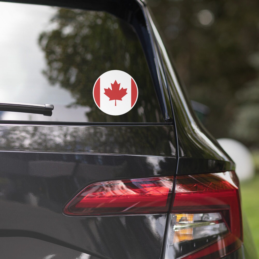 Canada Flag Sticker | Bubble-free Kiss Cut Versatile Durable Water Safe Decorative Add-on for your Cars, Laptops, Notebooks and Phones