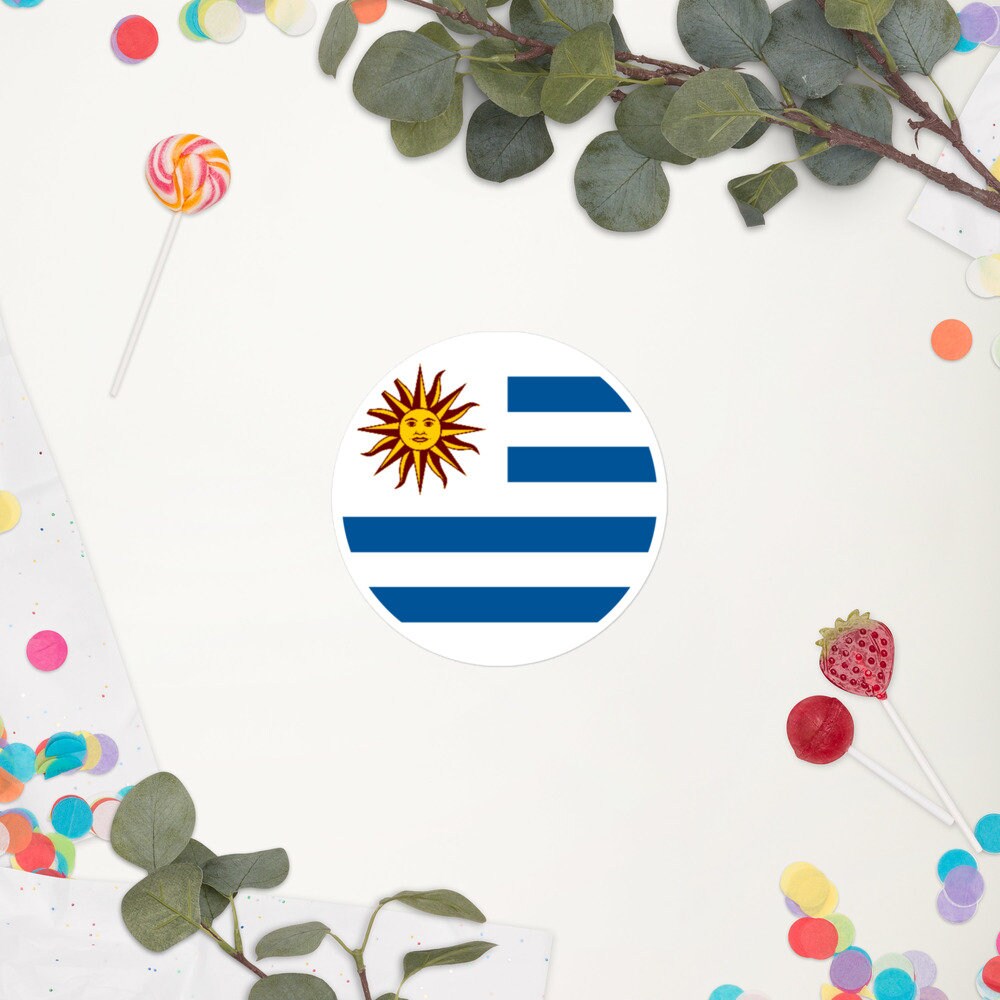 Uruguay Flag Sticker | Bubble-free Kiss Cut Versatile Durable Water Safe Decorative Add-on for your Cars, Laptops, Notebooks and Phones