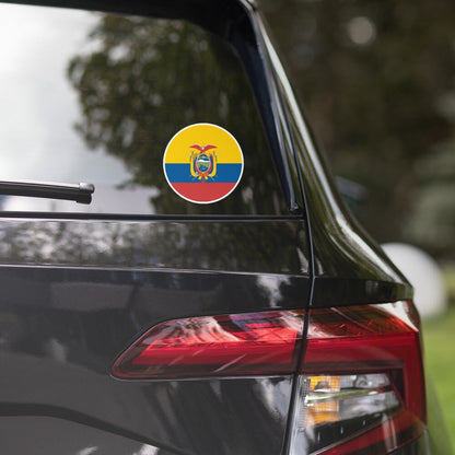 Ecuador Flag Sticker | Bubble-free Kiss Cut Versatile Durable Water Safe Decorative Add-on for your Cars, Laptops, Notebooks and Phones