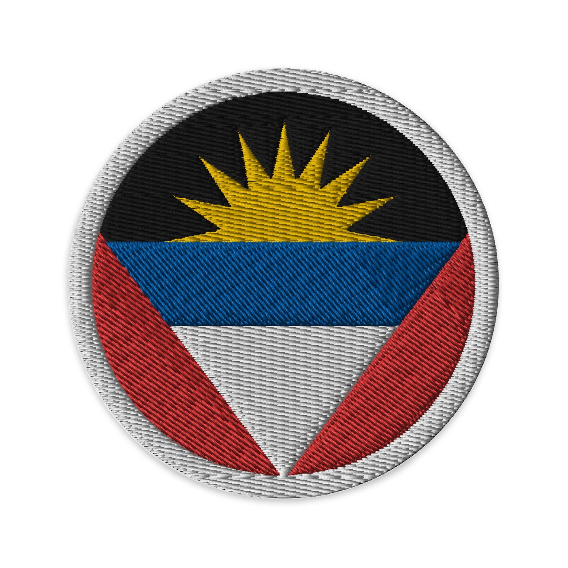 Antigua and Barbuda Flag Patch | Embroidered Iron-on or Sew-on DIY Applique For Vest, Backpack, Clothing Badge, Bikers, Travel Collectors