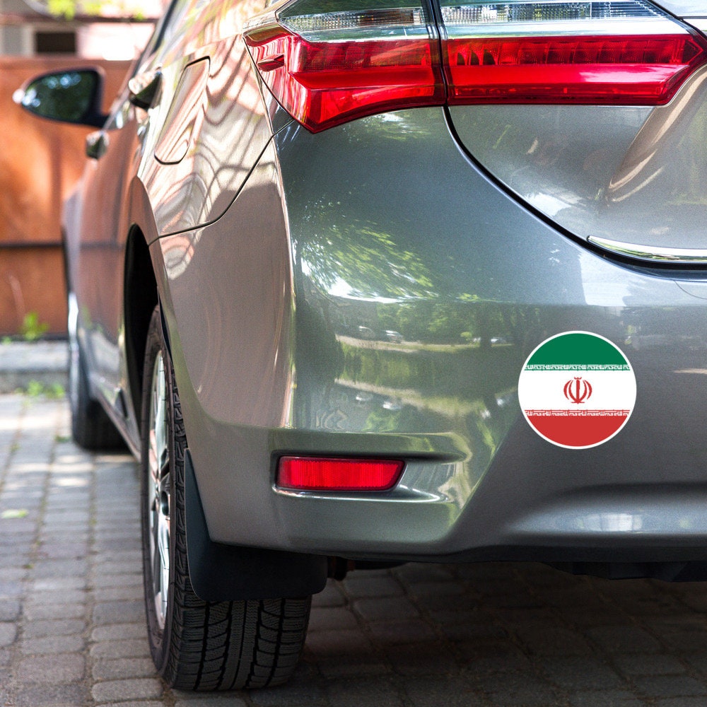 Iran Flag Sticker | Bubble-free Kiss Cut Versatile Durable Water Safe Decorative Add-on for your Cars, Laptops, Notebooks and Phones