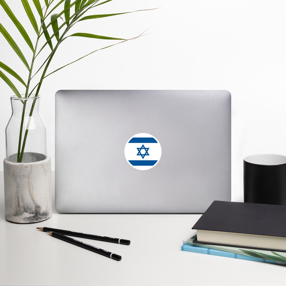 Israel Flag Sticker | Bubble-free Kiss Cut Versatile Durable Water Safe Decorative Add-on for your Cars, Laptops, Notebooks and Phones