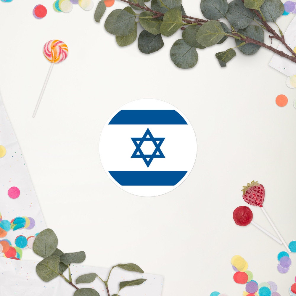 Israel Flag Sticker | Bubble-free Kiss Cut Versatile Durable Water Safe Decorative Add-on for your Cars, Laptops, Notebooks and Phones