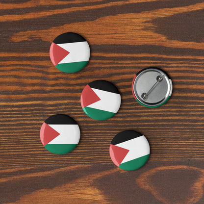 Palestine Flag Pin Set | 5 Durable Decorative Buttons Brooch for Vest, Backpack, Clothing Badge, Bikers, Travel Collectors, Souvenir