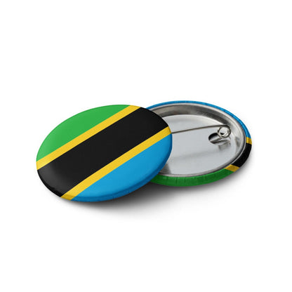 Tanzania Flag Pin Set | 5 Durable Decorative Buttons Brooch for Vest, Backpack, Clothing Badge, Bikers, Travel Collectors, Souvenir