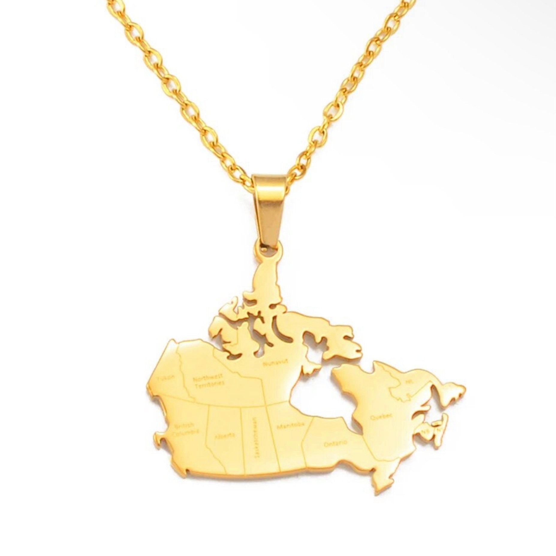 Canada Map Necklace