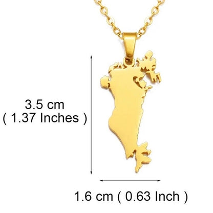 Bahrain Map Necklace