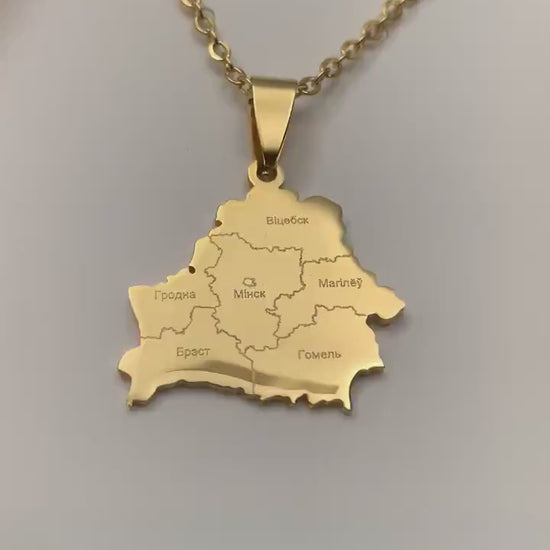 Belarus Map Necklace