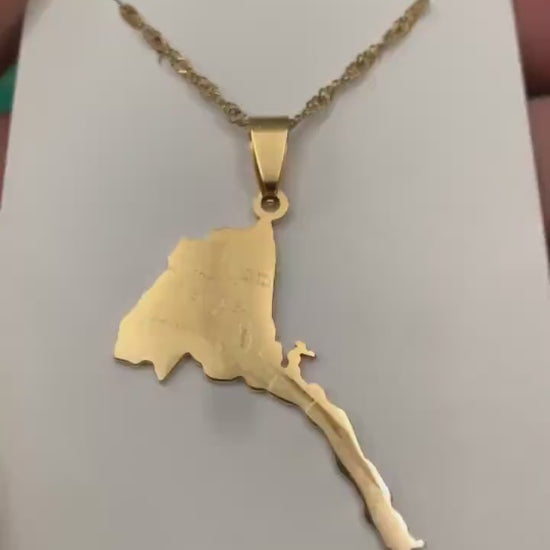 Eritrea Map Necklace