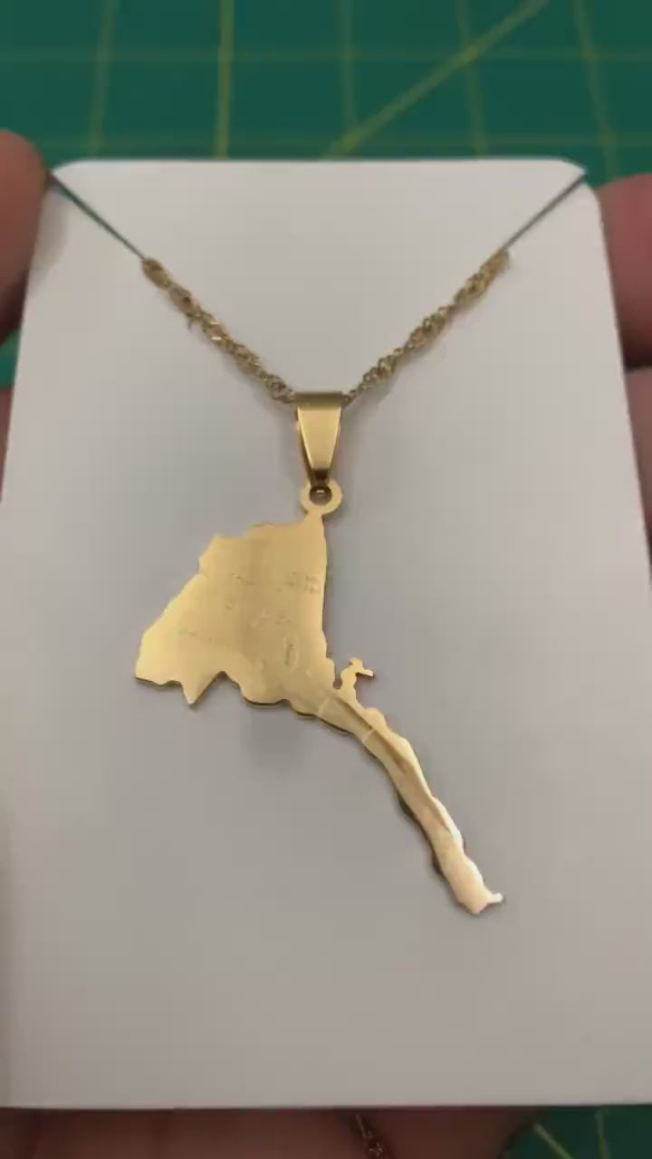 Eritrea Map Necklace