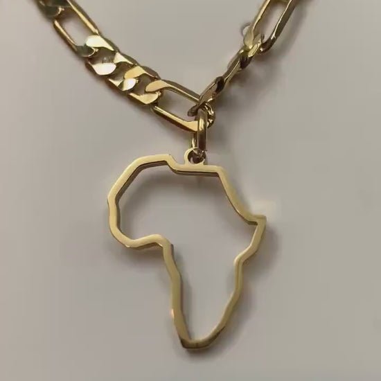 Mini Africa Map Outline Bracelet | Gold or Silver Plated Unisex Style of the African Continent for Both Men and Women Wrist Bracelet