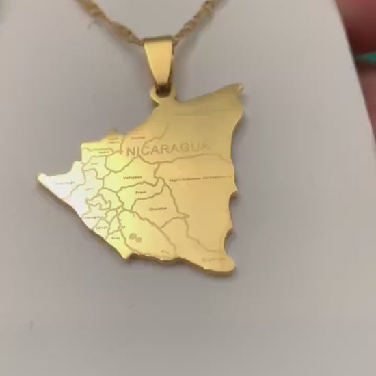 Nicaragua Map Necklace