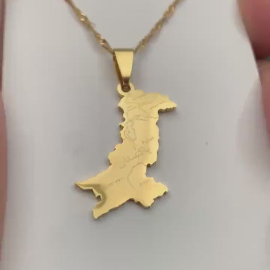 Pakistan Map Necklace