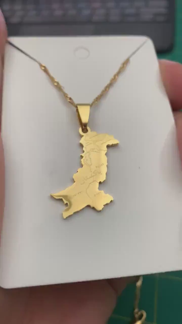 Pakistan Map Necklace