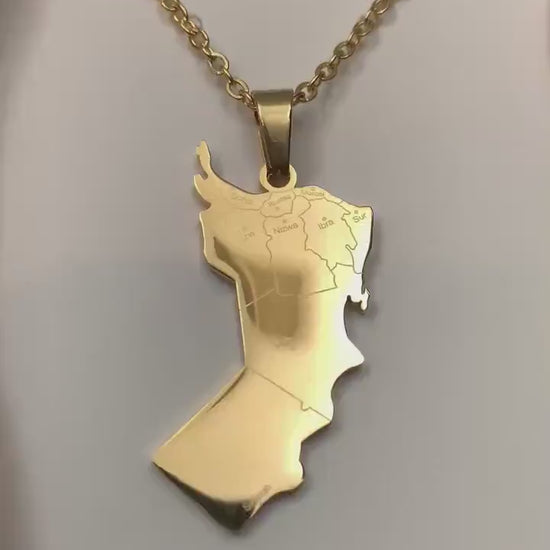 Oman Map Necklace