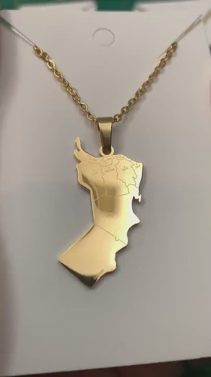 Oman Map Necklace