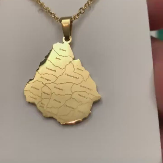 Uruguay Map Necklace